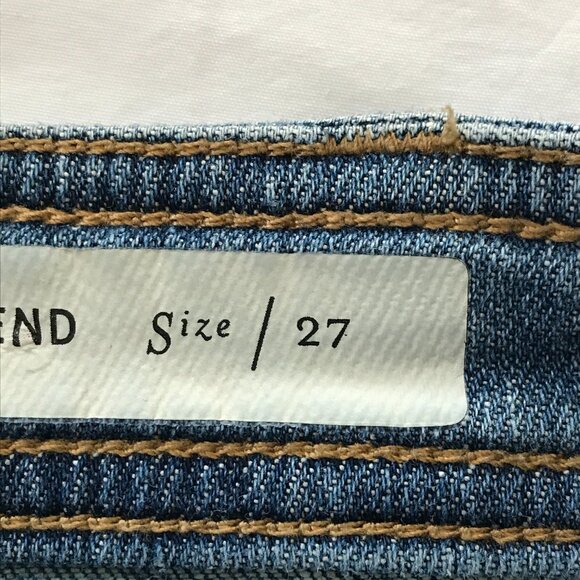 Pilcro and the Letterpress Slim Boyfriend Jeans Women 27 Blue Mid Rise Stretch - Picture 5 of 15